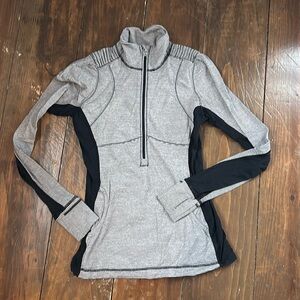 Lululemon striped half zip top